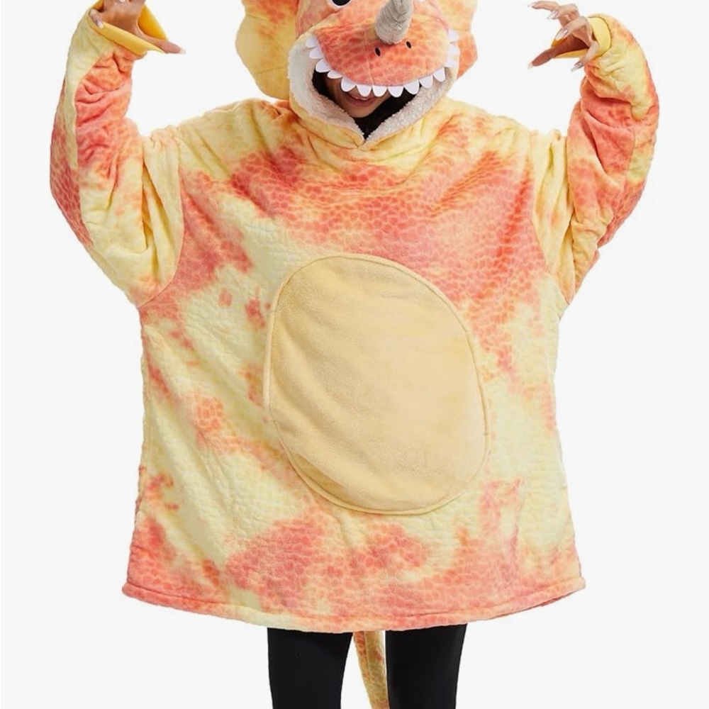 Unisex Dinosaur Costume - Orange and Yellow